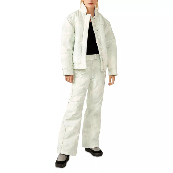 Free People Jackets & Blazers - Free People Mountain Mist Sage Combo Bunny Slope Ski Jacket and Pants Size M NWT